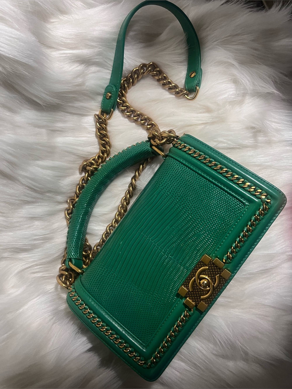 Green Python Leather Bag - One of a Kind | Excellent Condition!!